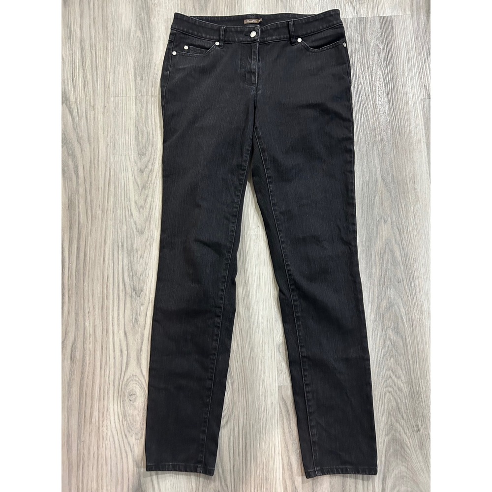 J.McLaughlin Womens Black Straight Leg Stretch Denim Jeans Size 6 luxury